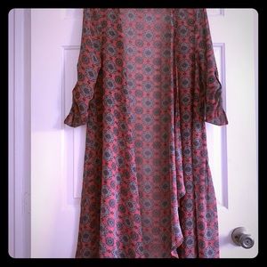 Floral, sheer cardigan